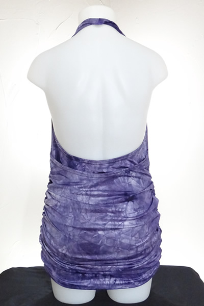 Purple Cowl Neck Dress