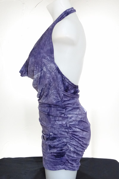 Purple Cowl Neck Dress