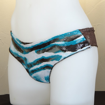 Swimsuit Zebra terquiose